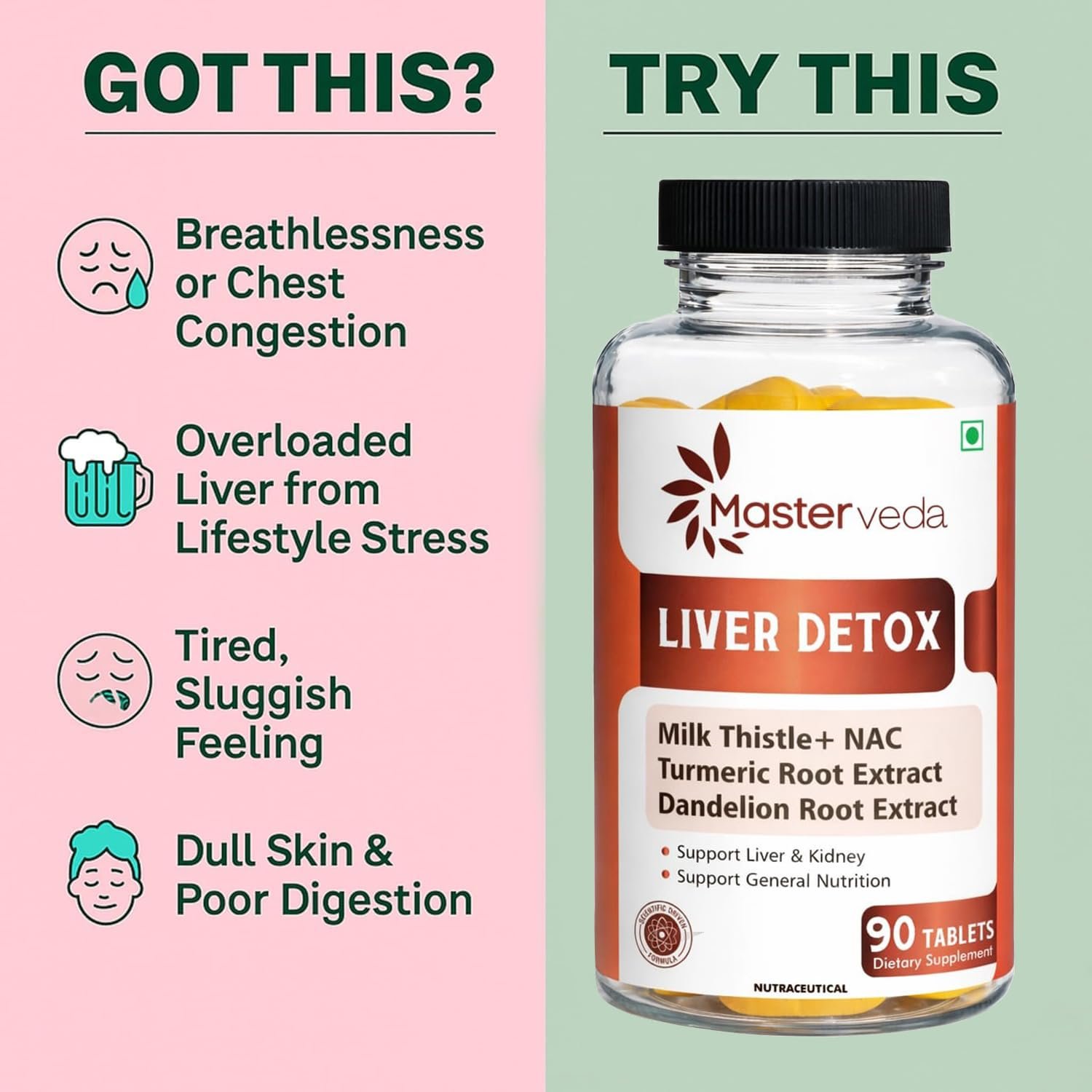 Master Veda Liver Detox Tablets (90 Tablets) - Image 5